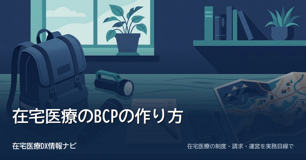 在宅医療・訪問看護のBCPの作り方｜未策定減算・在支診の要件・安否確認