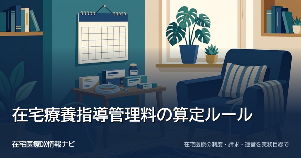 在宅療養指導管理料の算定ルール｜主たる1つ・材料加算・他院との調整と退院月